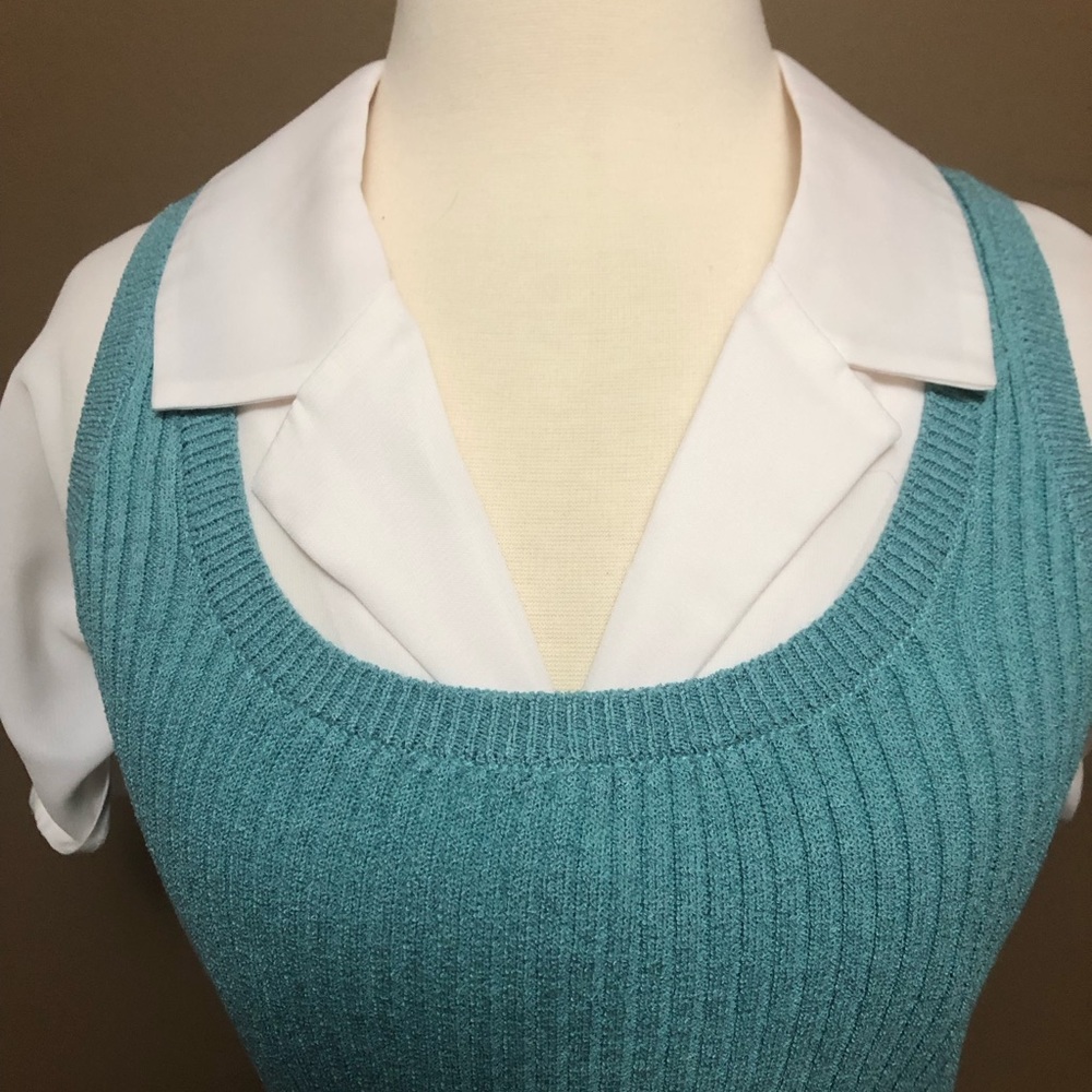NEW Simons ( twik) Seafoam Stretch Knit Vest